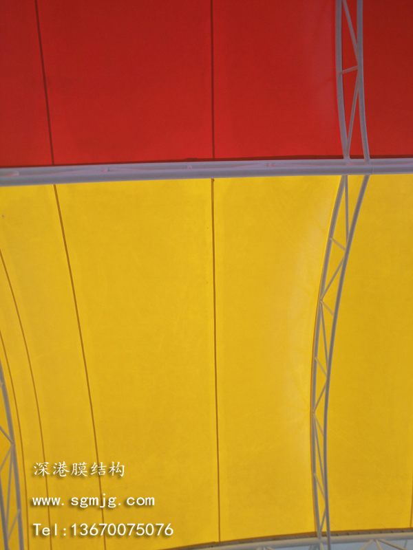 广州增城市莲�g印象儿童乐园景观张拉膜遮阳棚工程